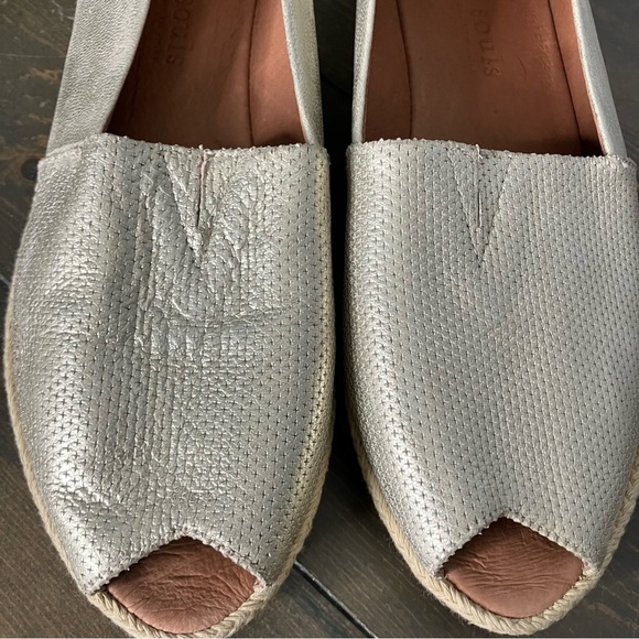 Gentle Souls Wedge Sandals 10 Women’s Gold Tan Espadrille Summer Casual Church - Picture 5 of 13